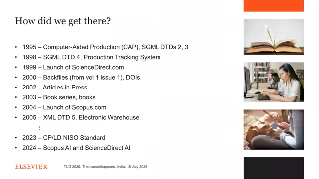 Slide 5: How did we get there? Timeline from SGML to CP/LD