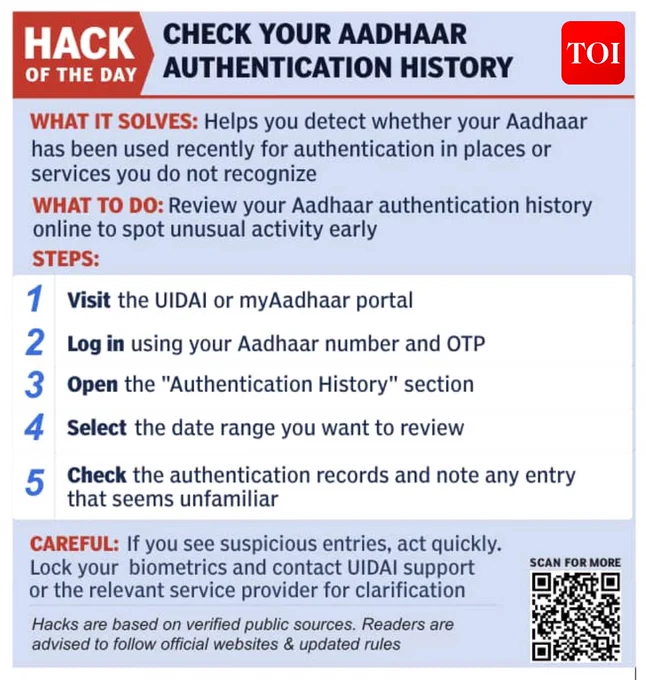 Hack of the Day #3: Check your Aadhaar authentication history