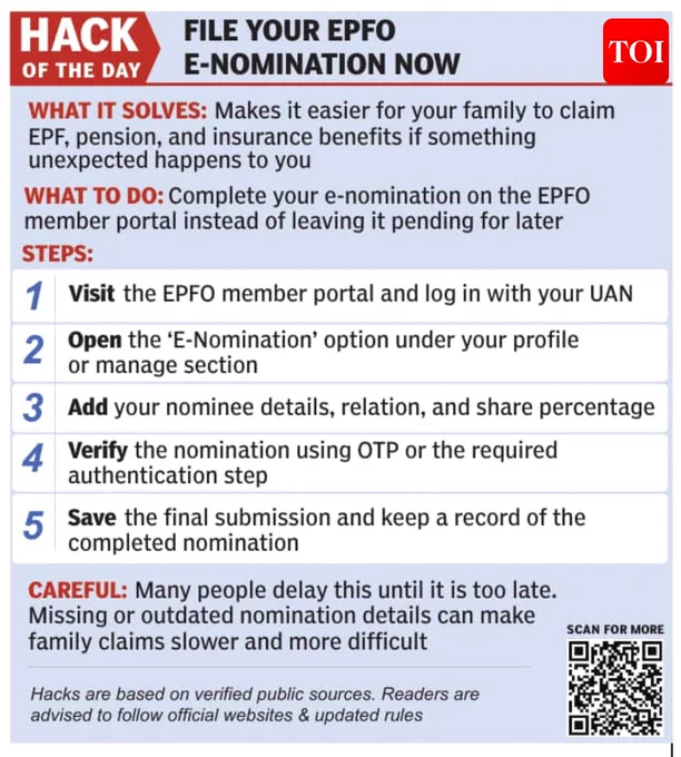 Hack of the Day #4: File your EPFO e-nomination now